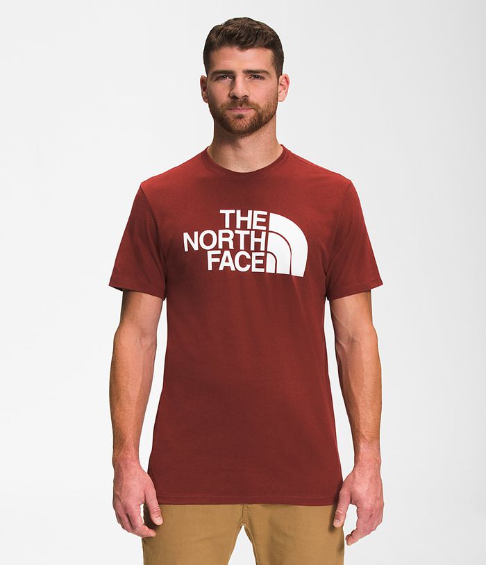 Camiseta The North Face Hombre Rojas Oscuro Manga Corta Half Dome 05974OTJU